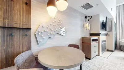 a dining room with a table and chairs at Village Monache #720 condo in Mammoth Lakes
