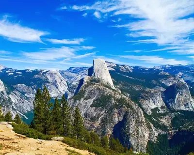 a mountain in the middle of a mountain range at Hidden Falls Retreat Peaceful Guesthouse Near Yosemite in Oakhurst