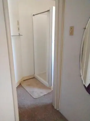 an empty room with a closet and a mirror at Idylwild-Lake Area in Bass Lake