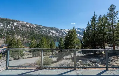 a view of a mountain from a balcony at Rr-carson_view1 Strap18-005 in June Lake