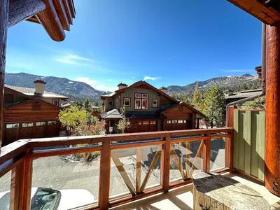 a view from the balcony of a house at Juniper Crest #2 townhouse in Mammoth Lakes