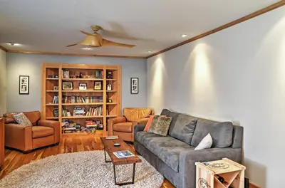 a living room with a couch and a table at Truckee Northstar Family Home by Jaeger Retreat in Truckee