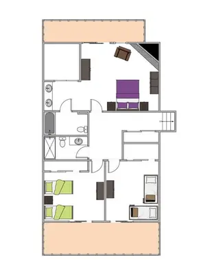 a floor plan of a house at Fireside Lodge at Northstar By Tahoe Getaways - 4BR w Hot Tub, HOA & Ski Shuttle in Truckee