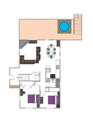 a floor plan of a house at Lazy Bear in Tahoe City