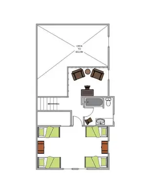 a floor plan of a house at Lazy Bear in Tahoe City