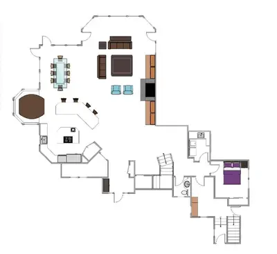 a floor plan of a house at Highland Estate at Old Greenwood - Large, Luxury, Private Hot Tub & Amenity Access in Truckee