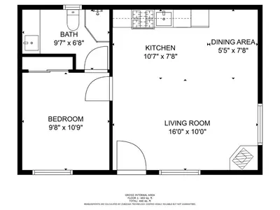 a floor plan of a house at Sandy Cove on the North Shore -Lakeside Cottage with Pier Beach, and HOA Amenities in Tahoe Vista