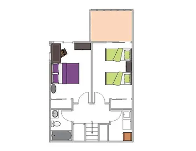 a floor plan of a house at Rocky Point #93 3BR Townhome in Northstar - Shuttle to Slopes - HOA Amenities in Truckee