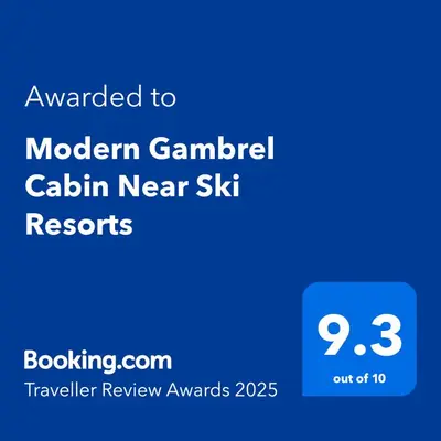 a screenshot of the modern gambler casino neater skis account at Modern Gambrel Cabin Near Ski Resorts in Truckee