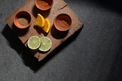 a plate with three slices of lime and three cups at The Jesse Hotel & Bar in Reno