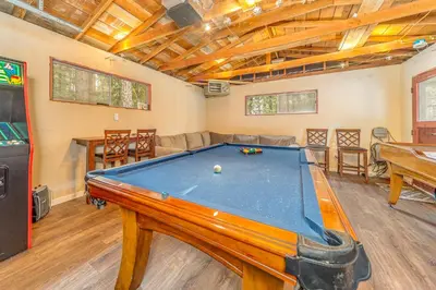 a billiard room with a pool table in it at Oso Borracho in Arnold