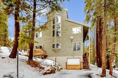 a house is being built in the snow at The Mountain House in Soda Springs