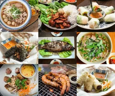a collage of pictures of different dishes of food at SunHouse 1410sqft BBQ 3xTVs Pets W/D Backyard in Sacramento