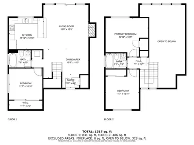 a floor plan of a house at Waves End Lakefront - 3BR Tahoe Vista w Private Sandy Beach, Walk to Town! in Tahoe Vista