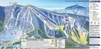 a map of a ski resort with mountains in the background at Read Haven 3 Bedroom, 1.5 Bath in Twain Harte