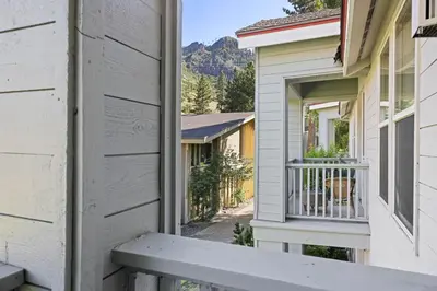 a view from the balcony of a house at Palisades Tahoe Lodge Rentals Two Bedroom #814 in Olympic Valley