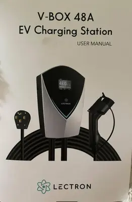 a box with an ev charging station on display at Soleil Luna 2 miles from Sequoia Park Entrance in Three Rivers