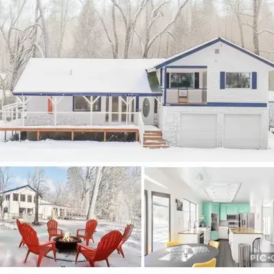 Modern LakeHouse Sleeps 20 Hot Tub/Games/Fire Pit