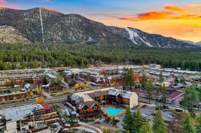 an aerial view of a resort in the mountains at Zalanta 220 - Heavenly Wow-Pool View in Stateline
