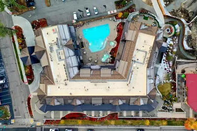 an aerial view of a resort with a pool at Zalanta 220 - Heavenly Wow-Pool View in Stateline