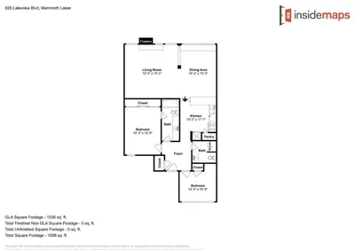 a floor plan of a house at 1849 Condos 542 condo in Mammoth Lakes
