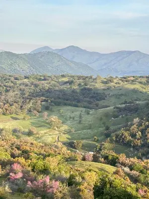 a view of a valley with mountains in the background at Mystic Mountain Retreat in Miramonte