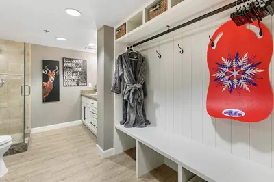a bathroom with a toilet and a sink at Everline Resort and Spa 1BR Suite with Fireplace in Olympic Valley