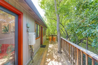 a balcony of a house with a tree at Downtown Fair Oaks Home about 15 Mi to Sacramento! in Fair Oaks
