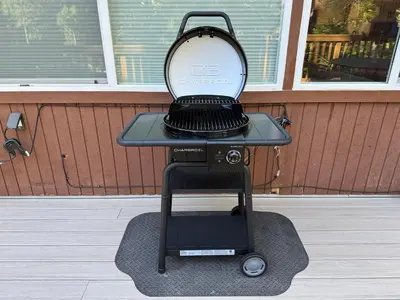 a grill sitting on a table in front of a house at Tahoe Time Cabin in Incline Village