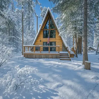 Dogwood Peak Mid-Century A-Frame with AC Style