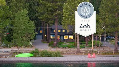 a best lake house sign in front of a house at West Shore Lake House by AvantStay Ski Cabin w Backyard Sledding Hill in Homewood