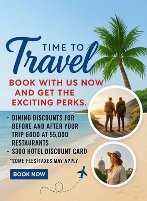 a flyer for a travel book with us now and get the exciting permits at Worldmark Lake Tahoe - 2BD Sleeps up to 6 in Stateline
