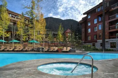 a swimming pool at a hotel with a resort at Marriott Grand Residences Luxury 1BD in South Lake Tahoe