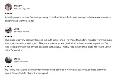 a screenshot of the page of a website for a dog breed at Sierra Solace - Forest & Seasonal River Out Back in South Lake Tahoe