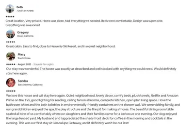 a screenshot of a page of a website at Guadalupe Getaway - Pets - Hot Tub - AC in South Lake Tahoe