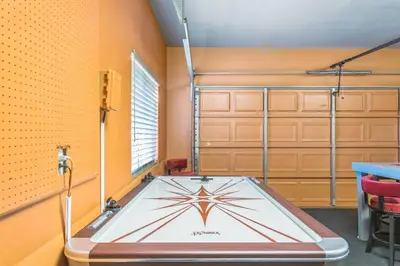 a room with a large pool in a room at Beautiful Sunsets at 3BR Villa in Reno in Reno