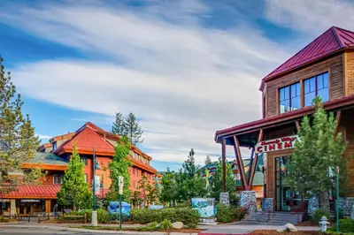 a building with a chili sign in front of it at Mountain Serenity, near Ski, Golf, Casino, Lake in Stateline
