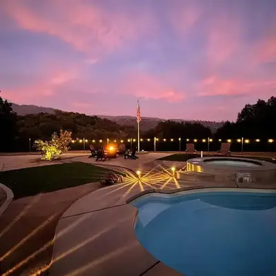Stunning views with pool