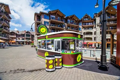 a food cart on a street in a city at Getaway at Gold Bend in Ponderosa Fairway Estates