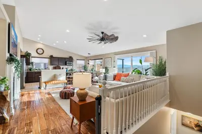 a living room with a couch and a table at Spacious Cozy and Furnished Bedroom Private Bathroom, Close to Everything in Reno