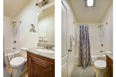 a bathroom with a sink and a toilet at Suter's Forte in Wawona
