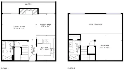 a floor plan of a house at Walk to Canyon Lodge Ski back Modern Space in Mammoth Lakes