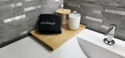 a bathroom with a sink with a soap dispenser at MidTown Zen Den in Reno