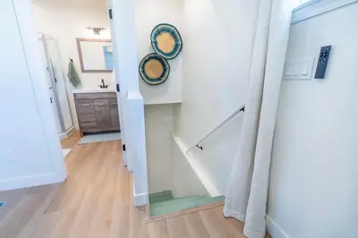 a bathroom with a sink and a mirror at Modern 1-BR Apartment Close to Downtown Vibes in Reno