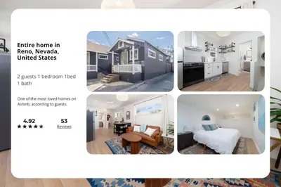 a collage of pictures of a house at Modern 1-BR Apartment Close to Downtown Vibes in Reno