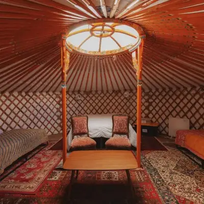 Glamping yurt at Sequoia Highland Camp