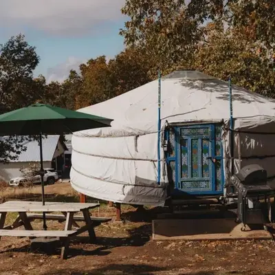 Cosy yurt at a nature retreat in Sequoia Forest