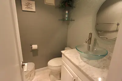 a bathroom with a sink and a toilet at LVC0615 - Lake Therapy condo in Zephyr Cove