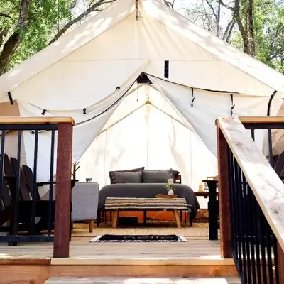 Safari Tents for Romantic Escapes in California's El Dorado County