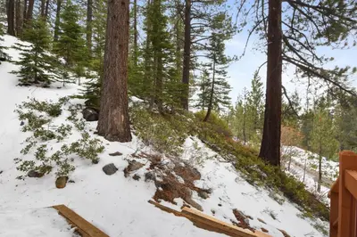 a snow covered hill with trees and trees at Incline Village Manor Near Beach & More in Incline Village